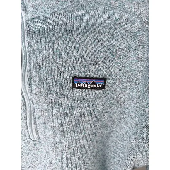Patagonia Women's Better Sweater 1/4-Zip Fleece Pullover Teal Green-Size L - Picture 5 of 8